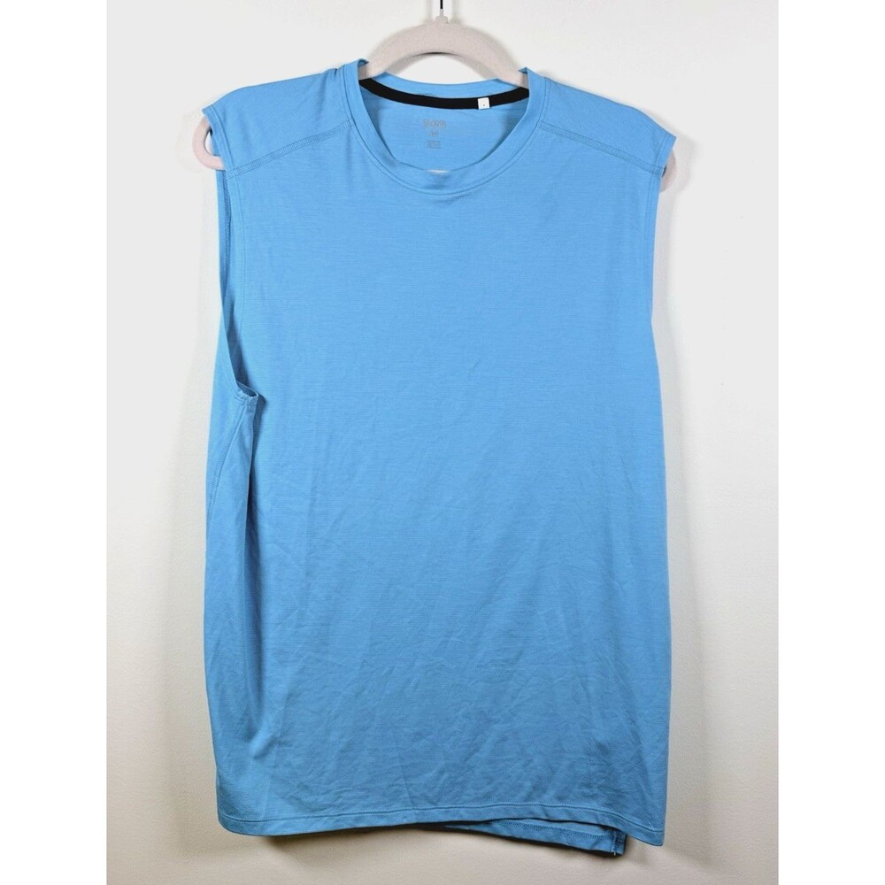 DSG Men's Blue Lightweight Polyester Crew Neck Sleeveless Tank Top Size M